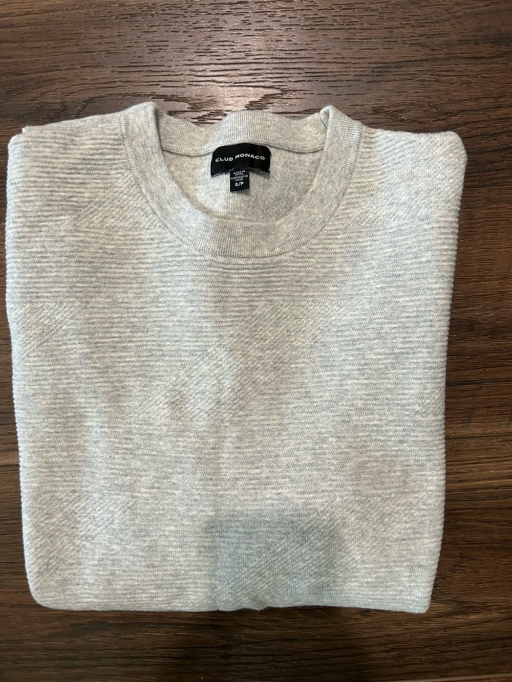 Club Monaco Men’s Heather Gray Crewneck long sleeve shirt